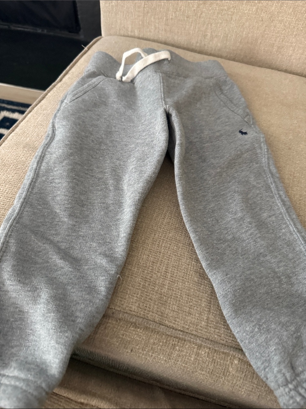 Polo by Ralph Lauren Heather Gray Kids Joggers with Gray Polo long sleeve Top